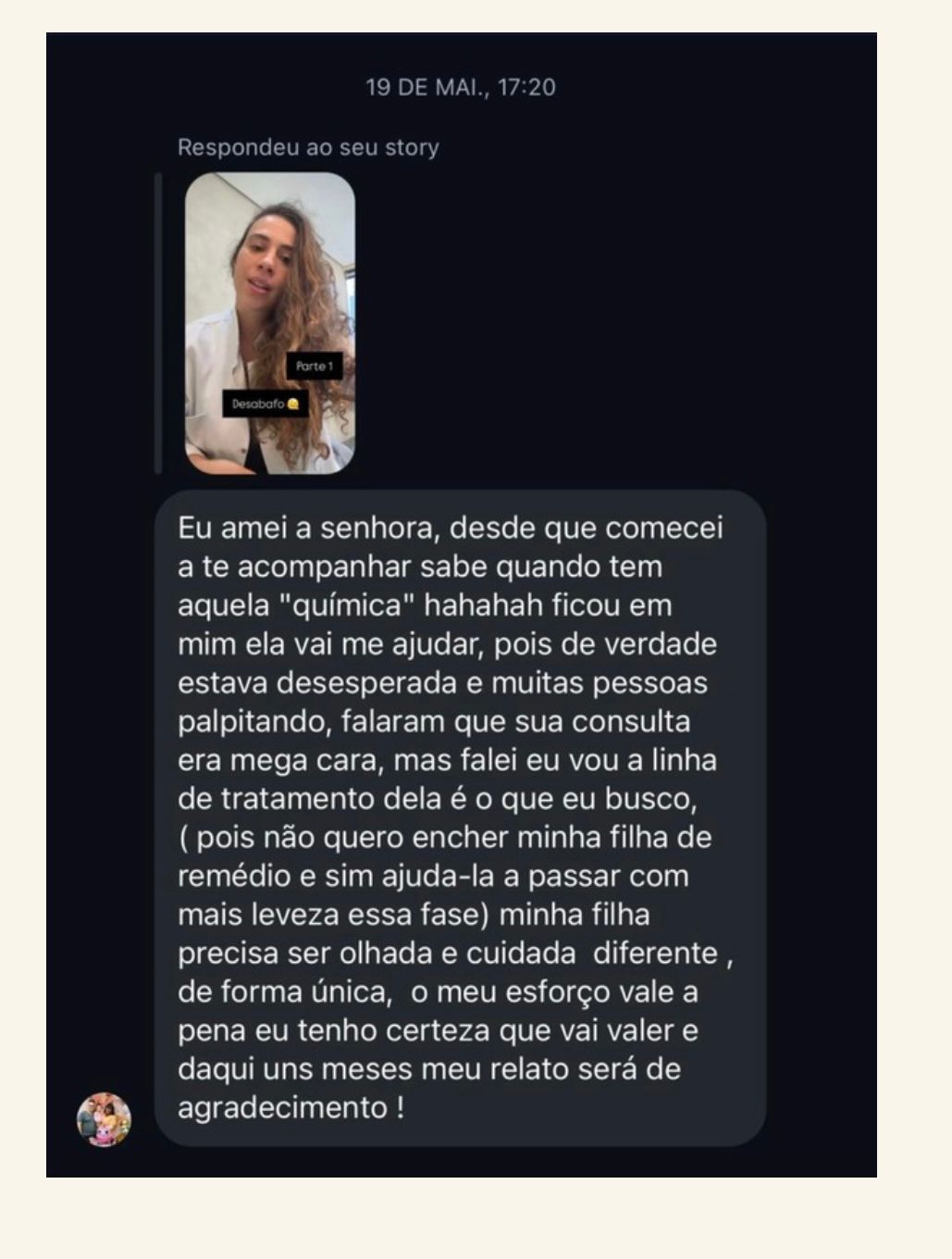 Depoimento real de médica participante 6
