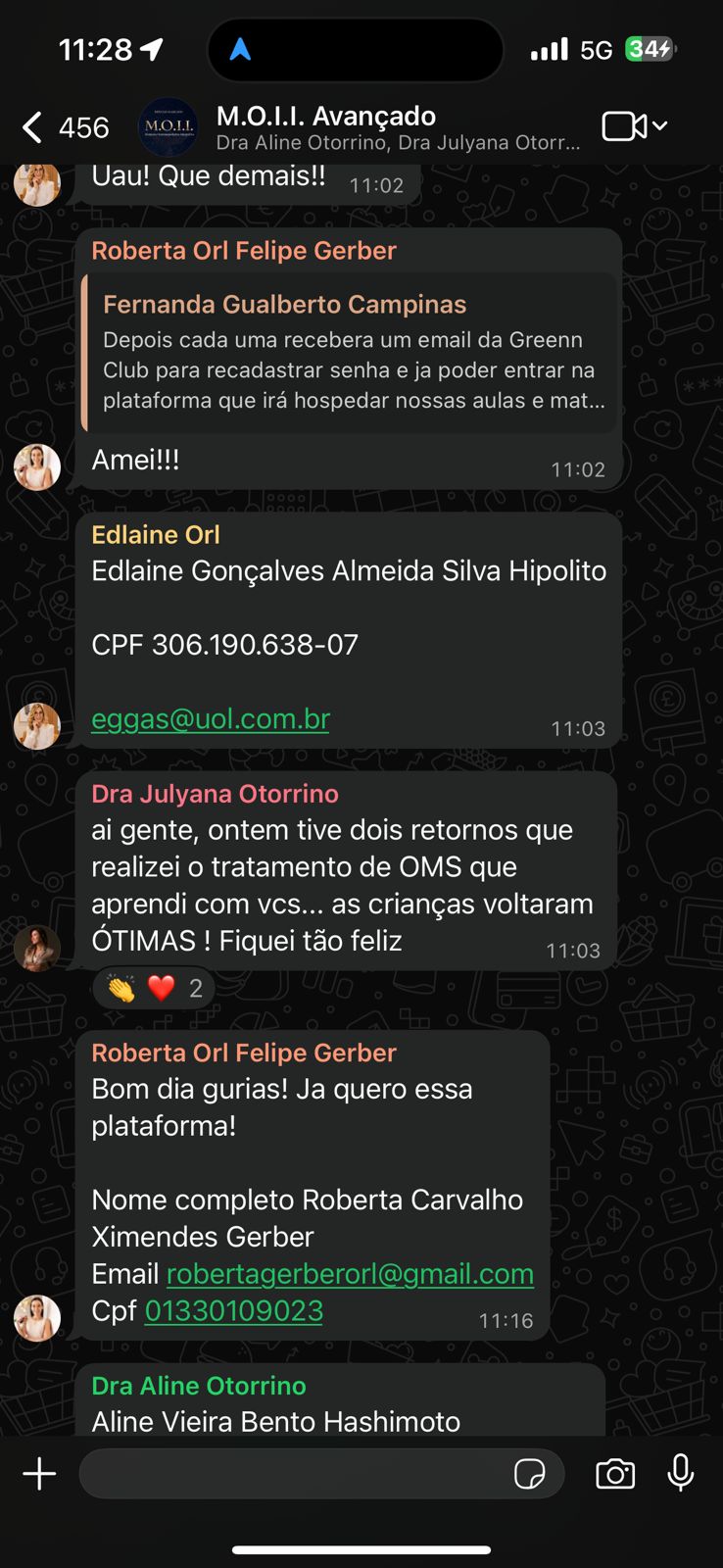 Depoimento real de médica participante 2